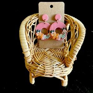 Trendy polymer clay statement earrings!